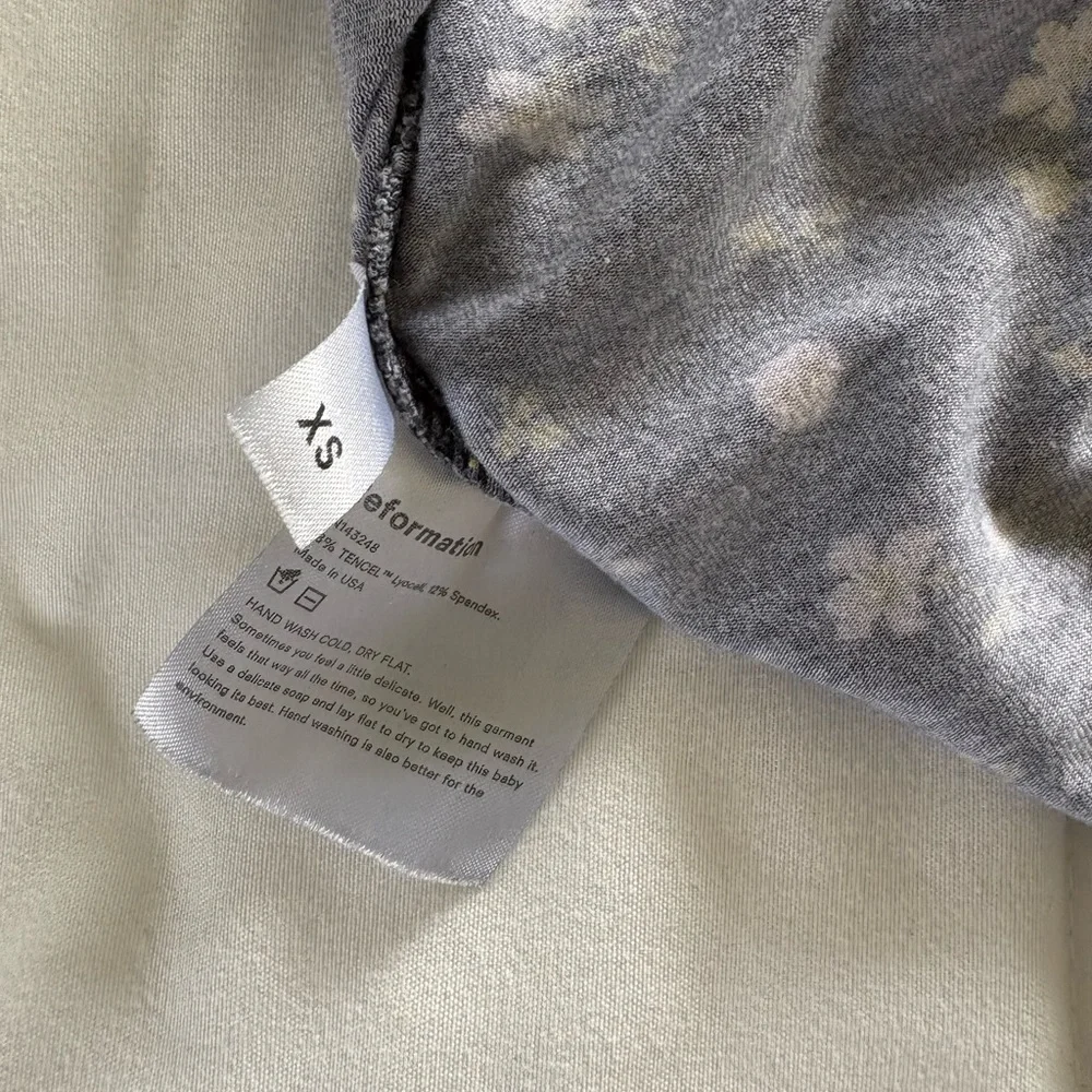 Reformation Black Dress with Yellow and Pink Floral Pattern - Picture 4 of 4